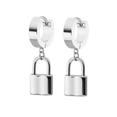 Silver Lock Earrings